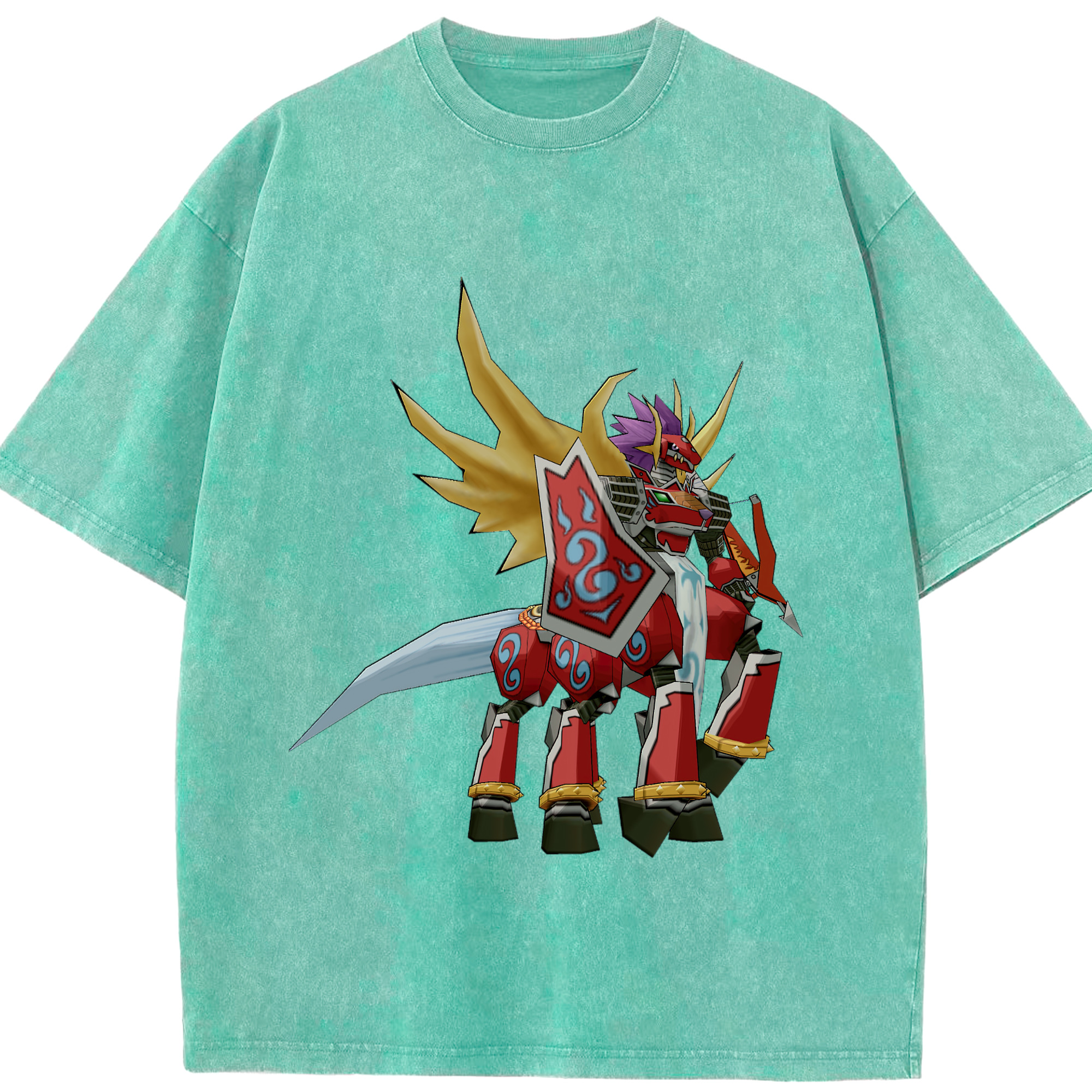（画像用） Digimon デジタルモンスター/デジモン 綿100% ヴィンテージ風 半袖Tシャツ（フロントプリント）